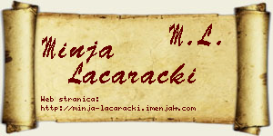 Minja Laćarački vizit kartica